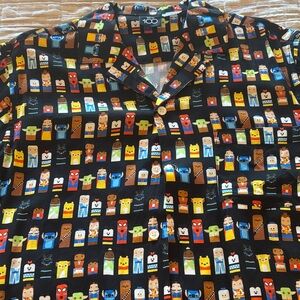 Disney 100 Black and Multicolor Character Shirt